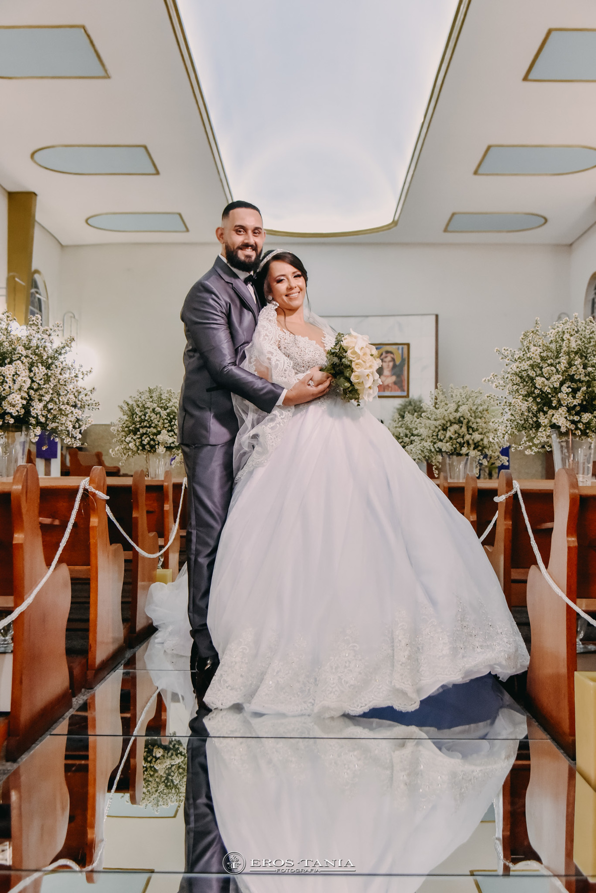 ensaio fotografico dos noivos depois da cerimonia