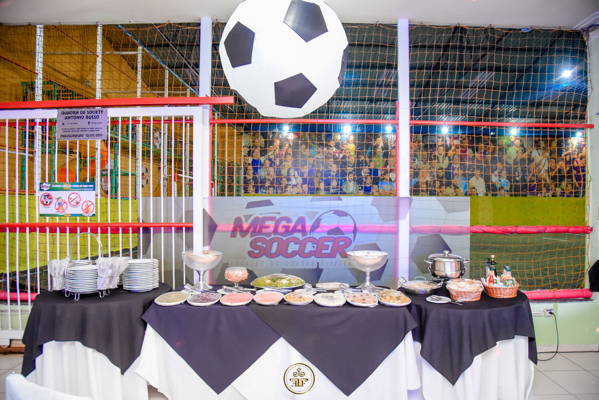 decoração de festa de futebol