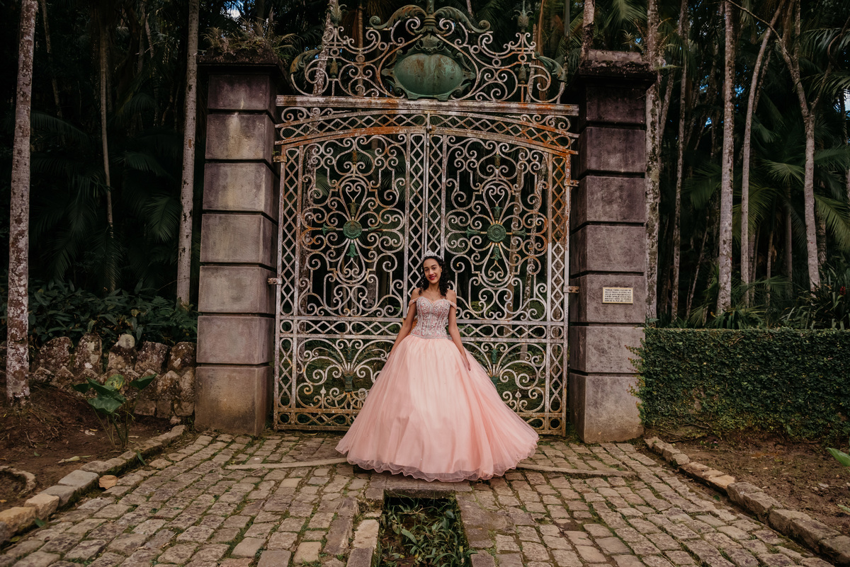 ensaio com vestido de debutante