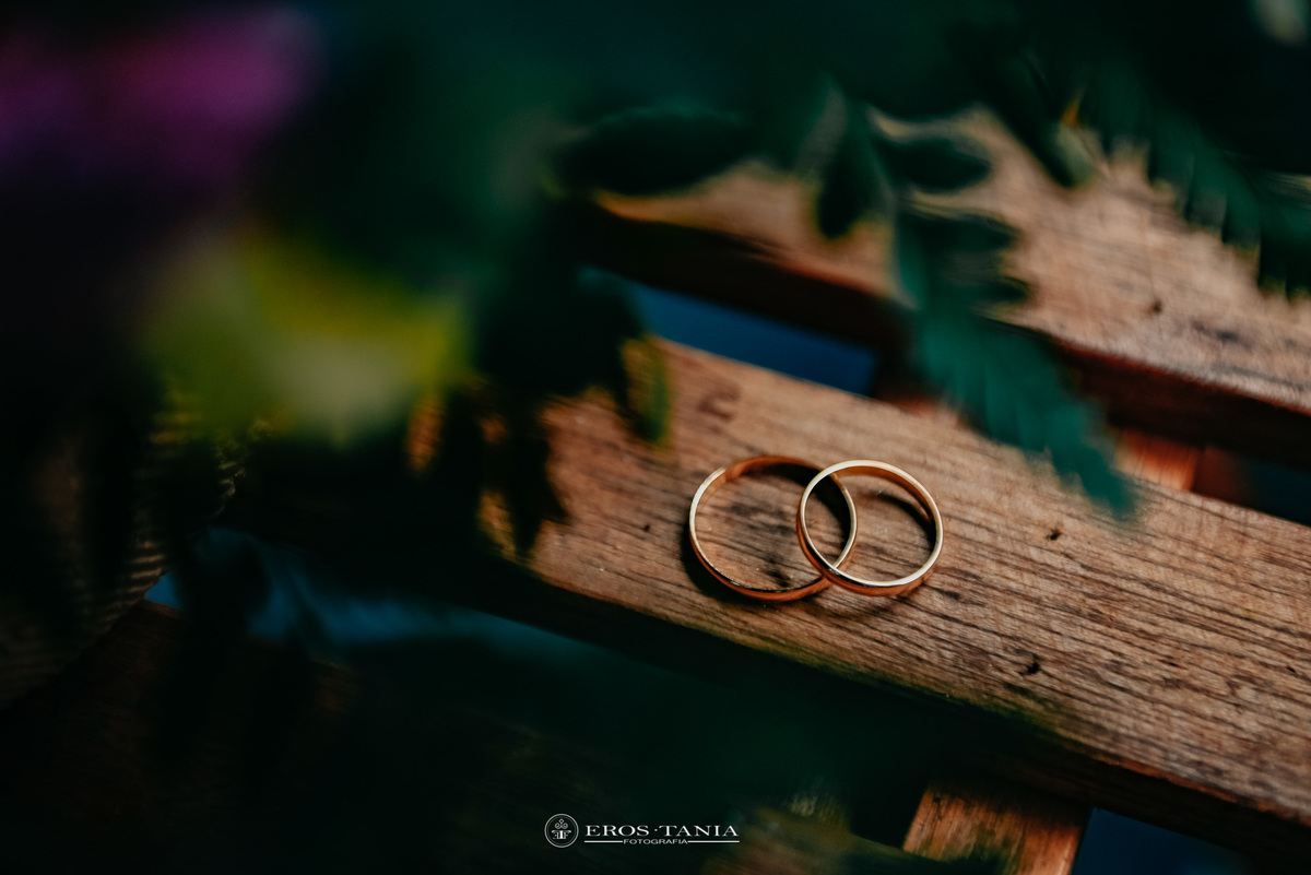 foto das alianças de casamento