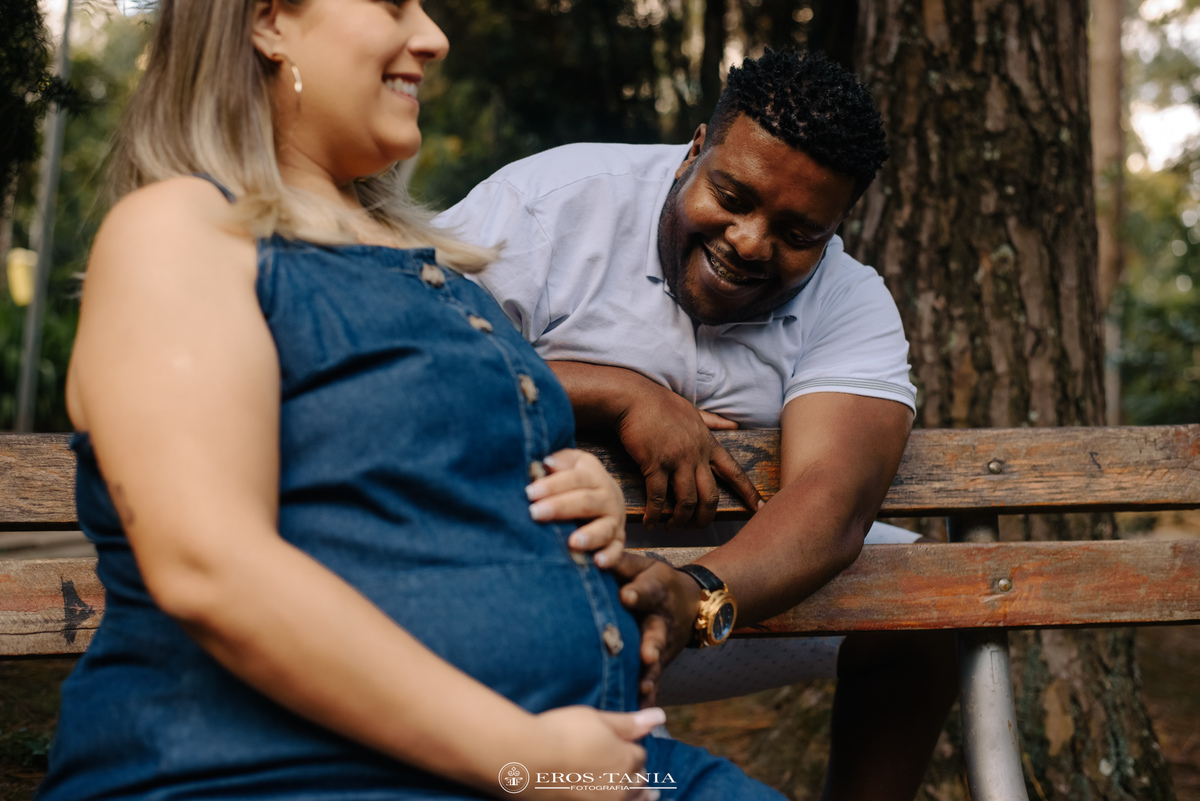 fotografia de gestante parque