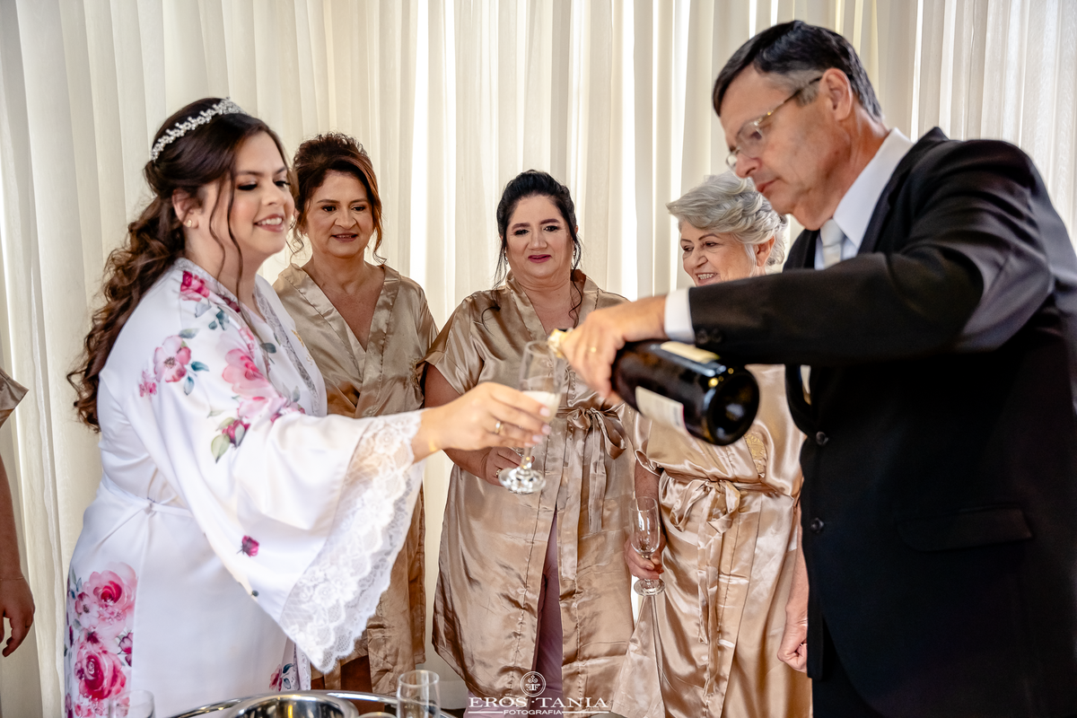 fotografia brinde noiva