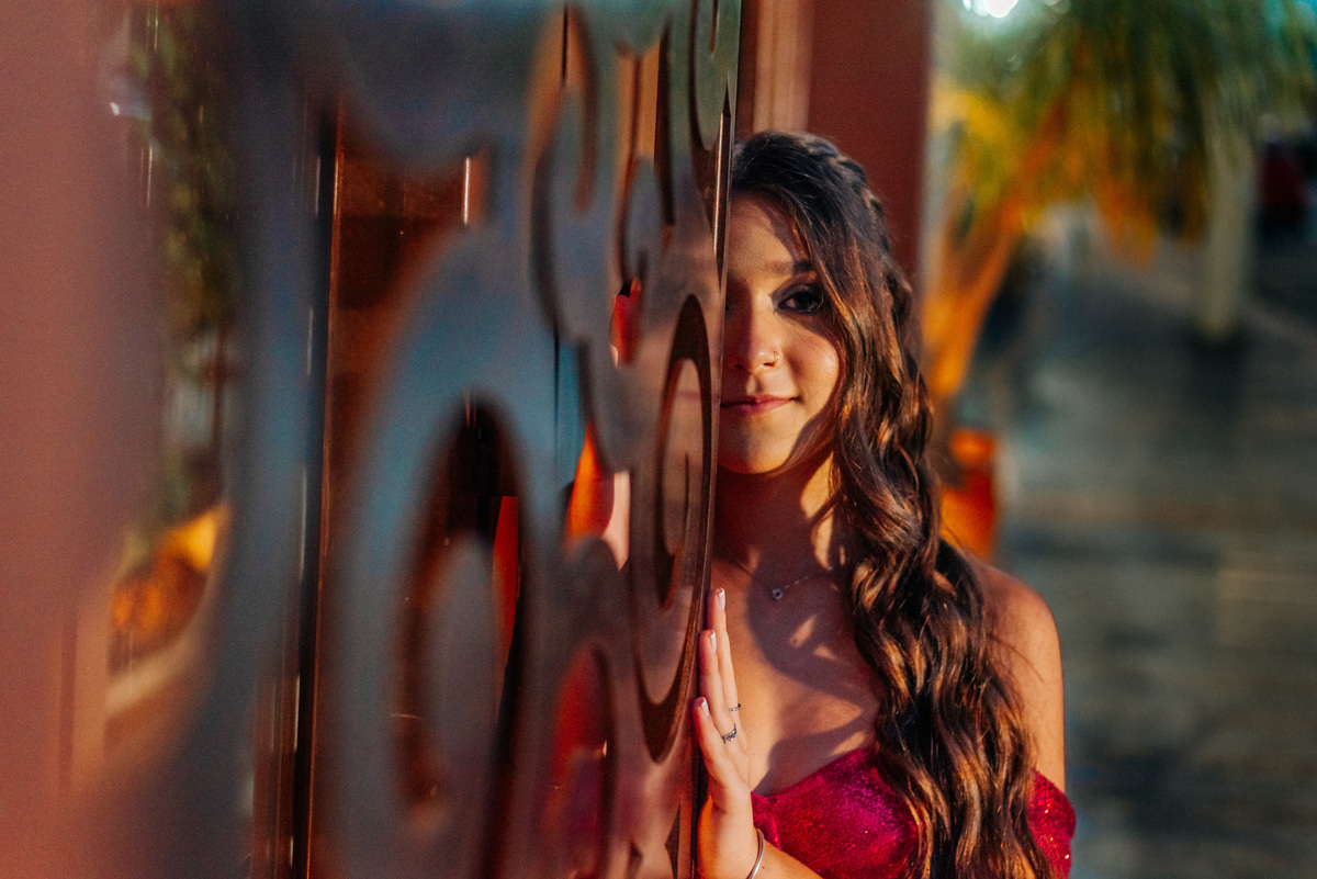 ensaio de foto de debutante