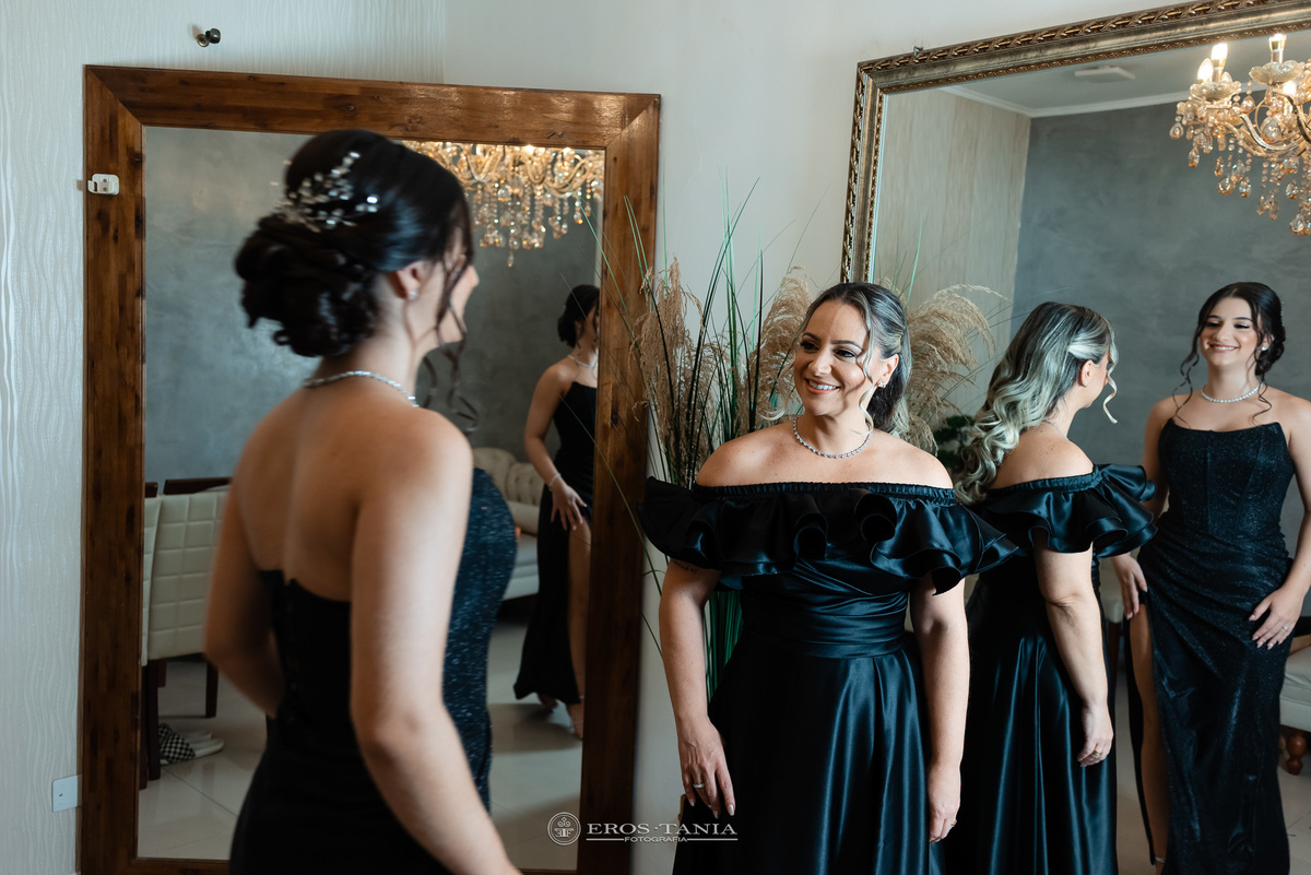 foto debutante e mãe