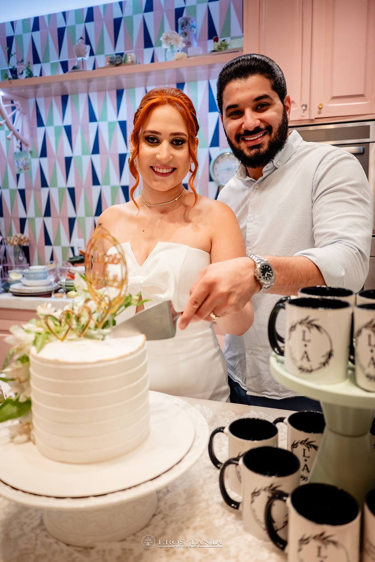 fotografia do casal em casamento