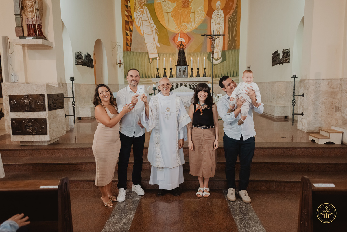 foto de familia de batizado