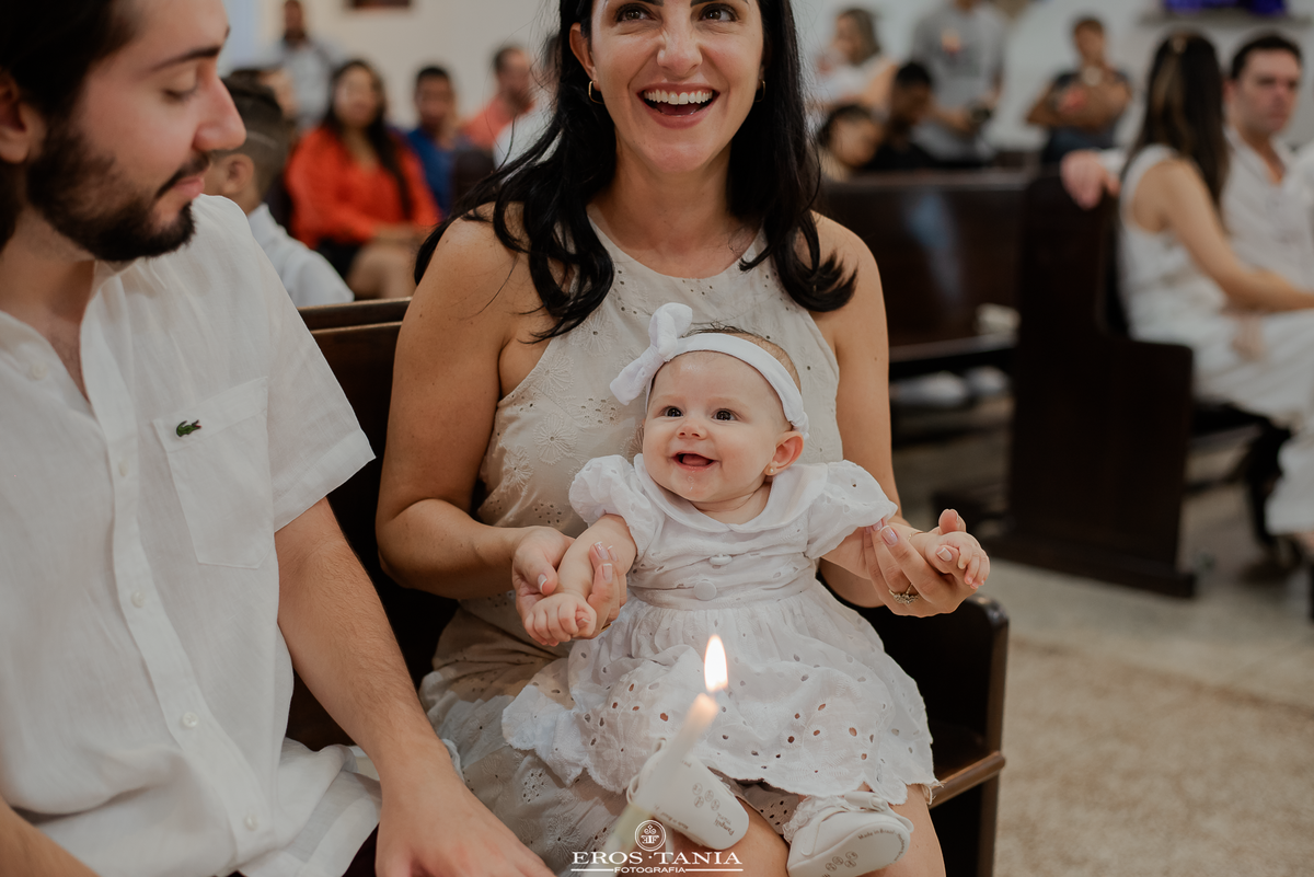 fotografia de padrinhos de  batizado