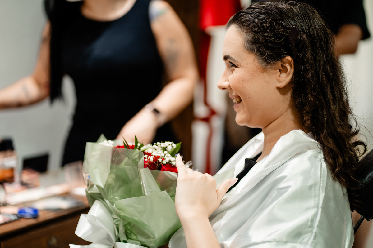 fotografia making of noiva