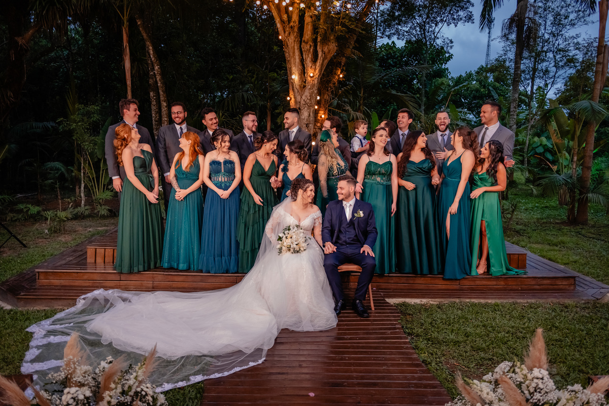 foto de padrinhos e madrinhas de casamento