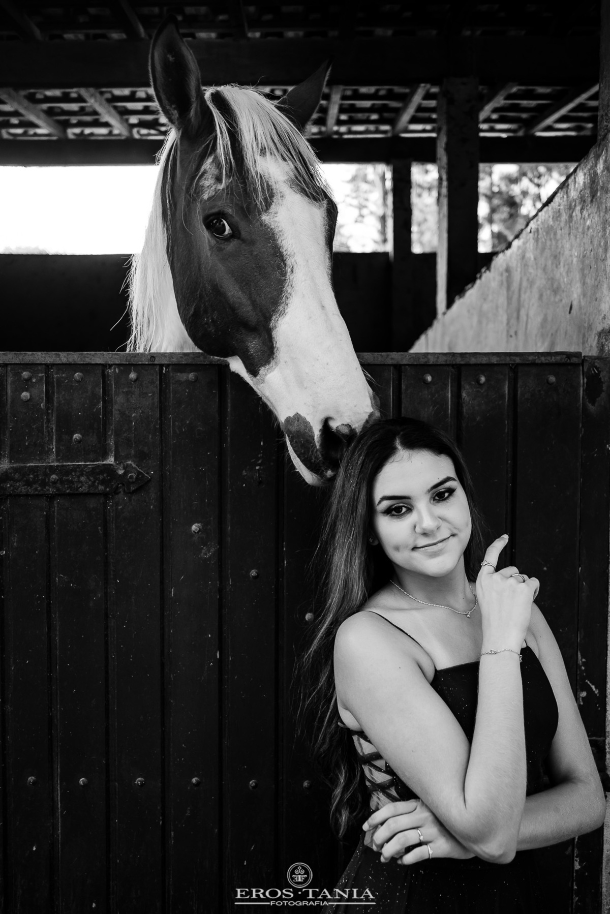 ensaio de debutante com cavalos