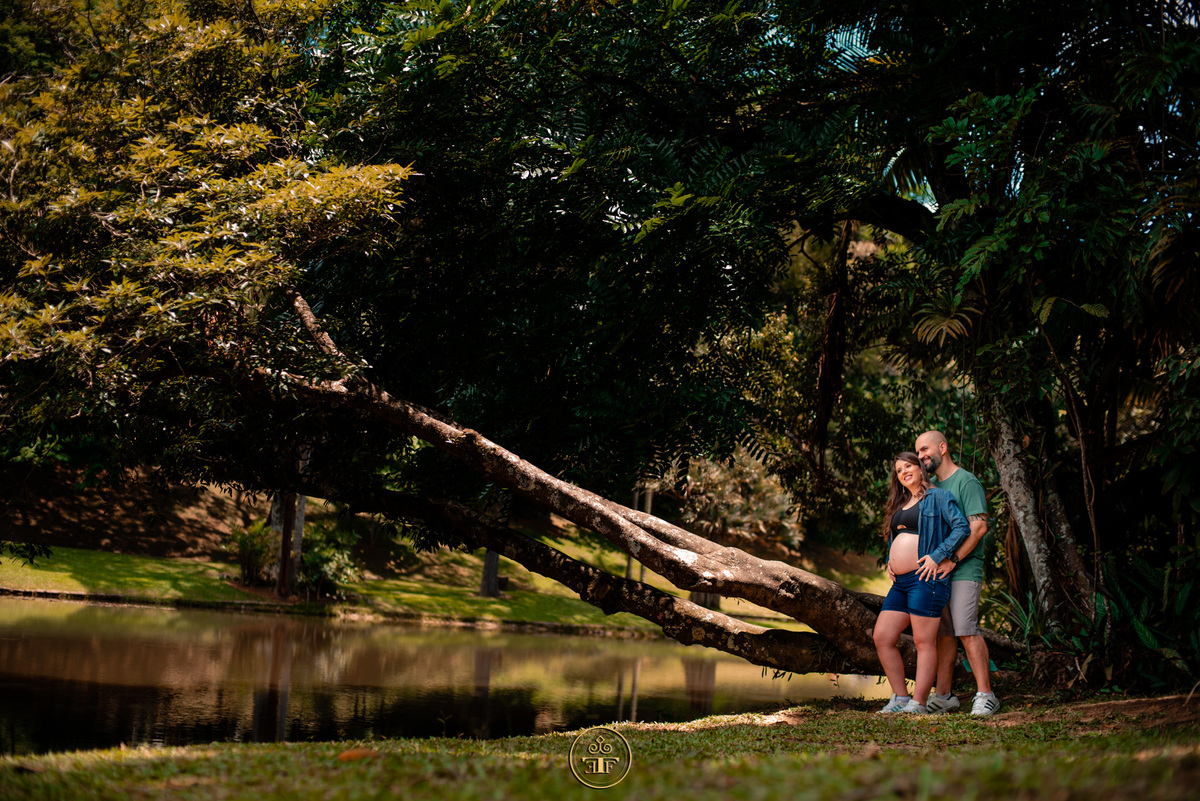 ensaio de gestante no jardim botanico