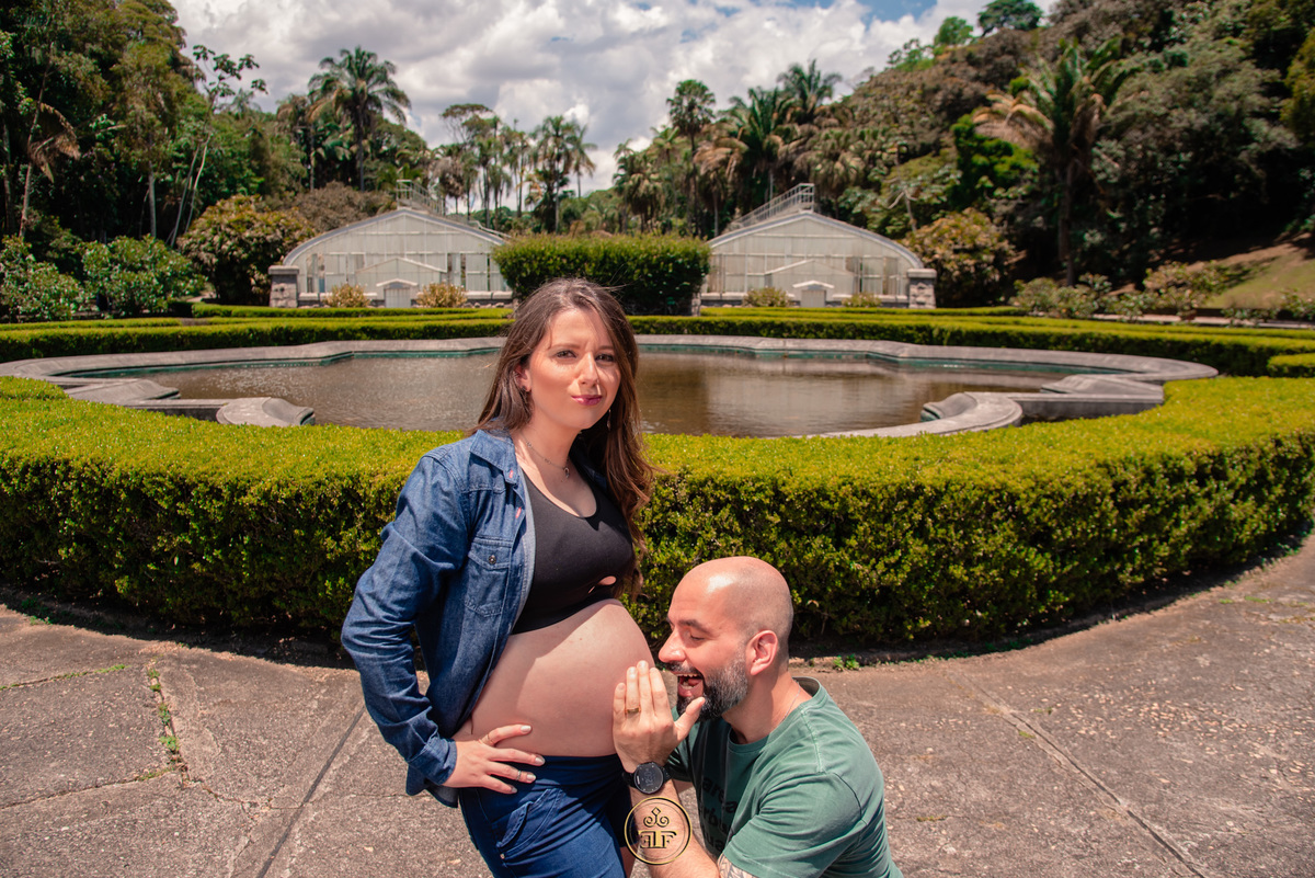 ensaio externo de gestante