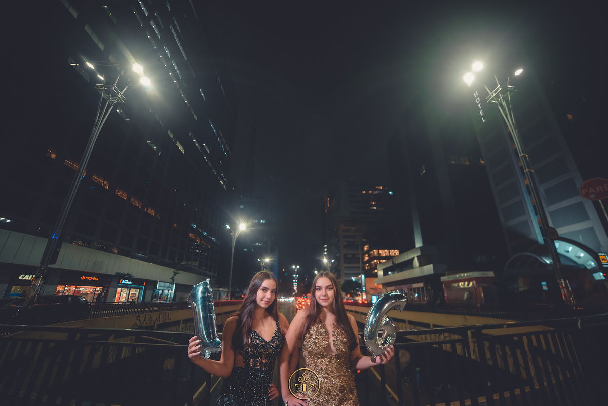 sessão de fotos externa debutante