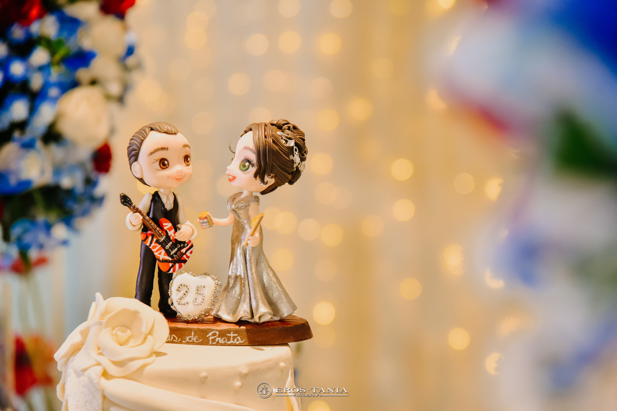 TOPO DE BOLO - BODAS DE PRATA