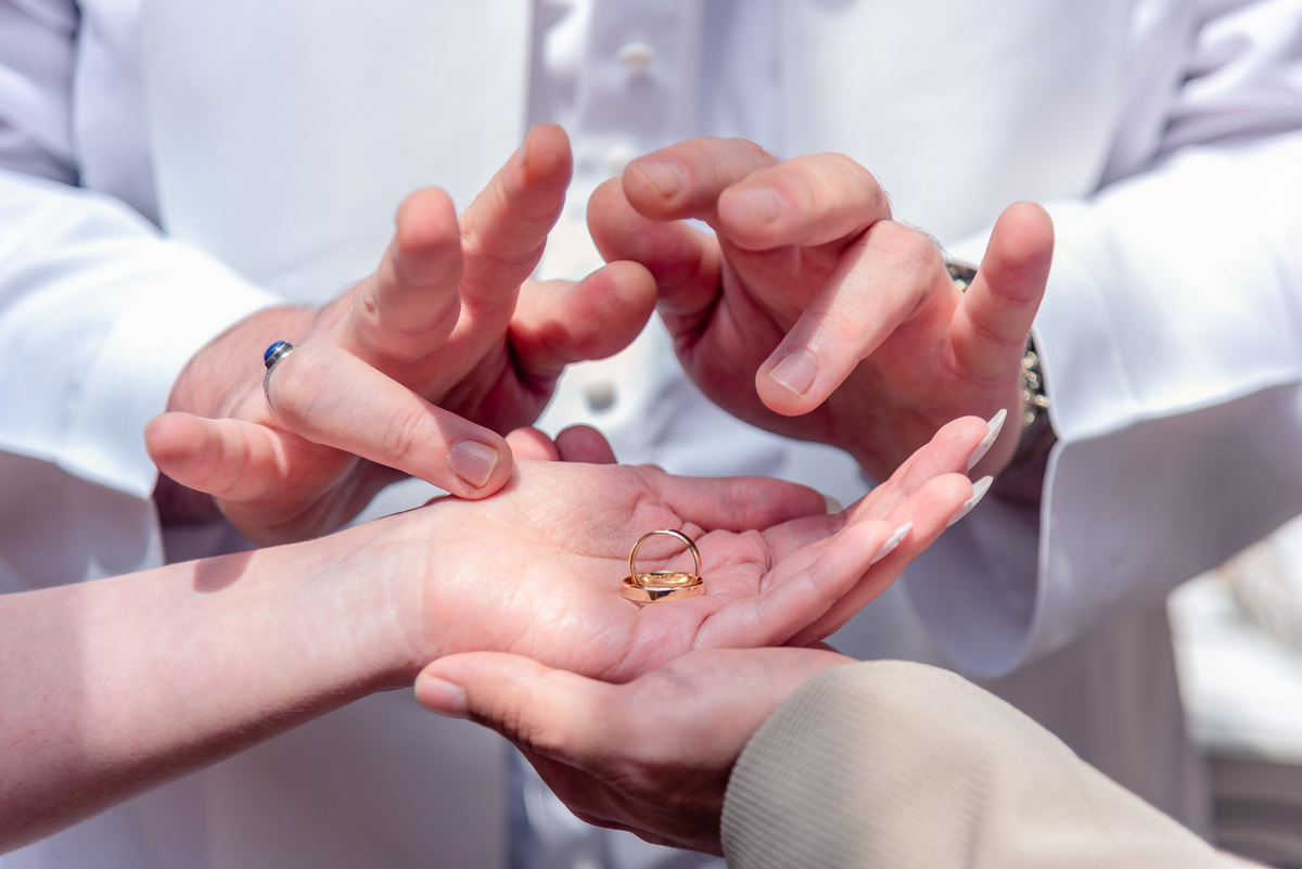 foto da benção das alianças 