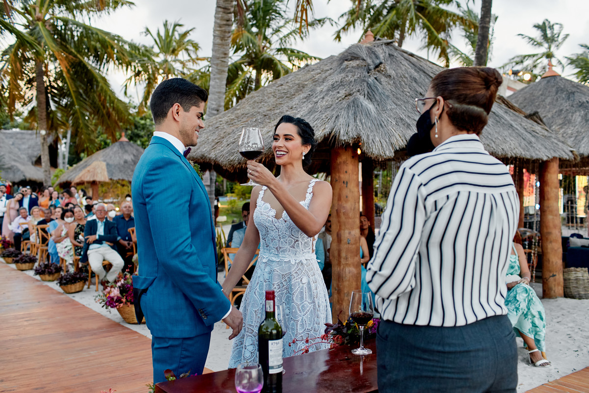 Fotografia de casamento, casamento Aline e Victor em Carneiros, Casamento na praia, SuperClick