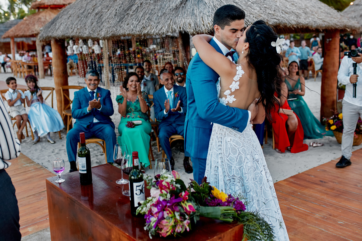 Fotografia de casamento, casamento Aline e Victor em Carneiros, Casamento na praia, SuperClick