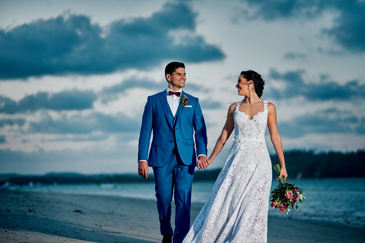 Fotografia de casamento, casamento Aline e Victor em Carneiros, Casamento na praia, SuperClick