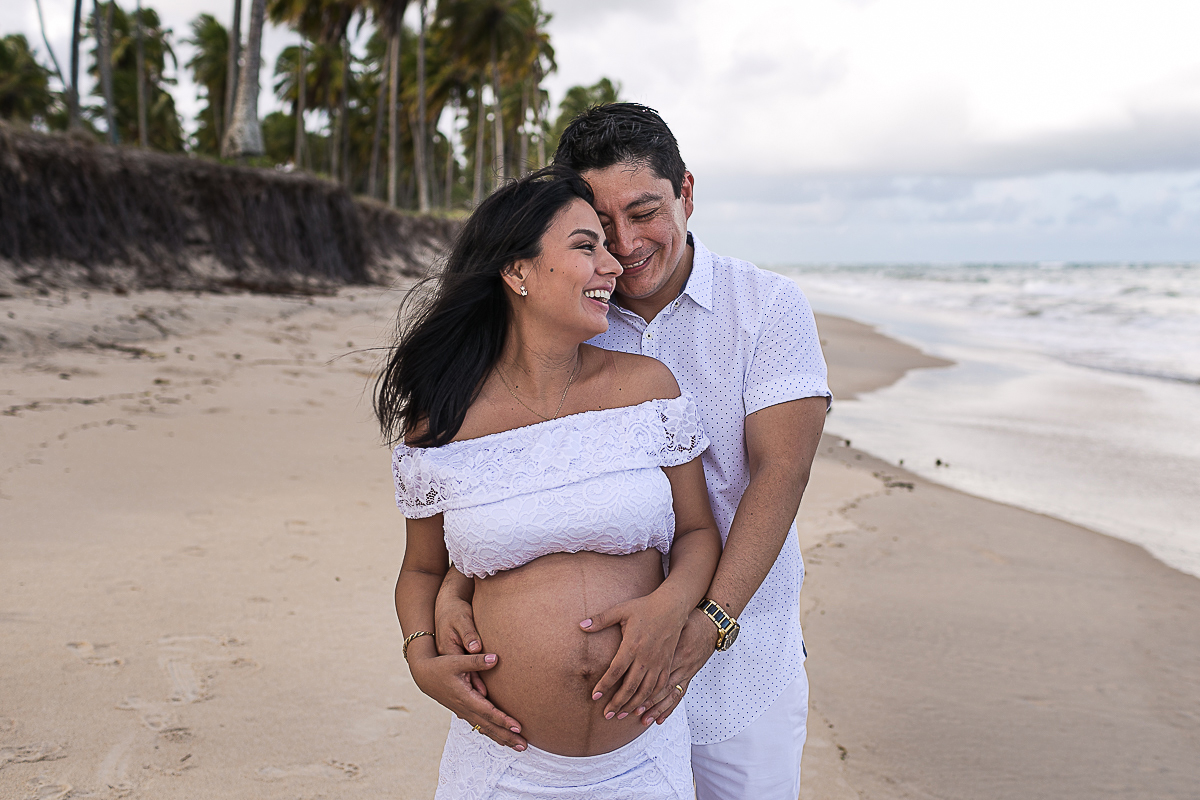 ensaio gestante na praia do paiva de vanessa e jorge fotógrafo de gestante recife