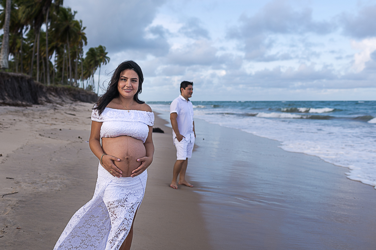 ensaio gestante na praia do paiva de vanessa e jorge fotógrafo de gestante recife