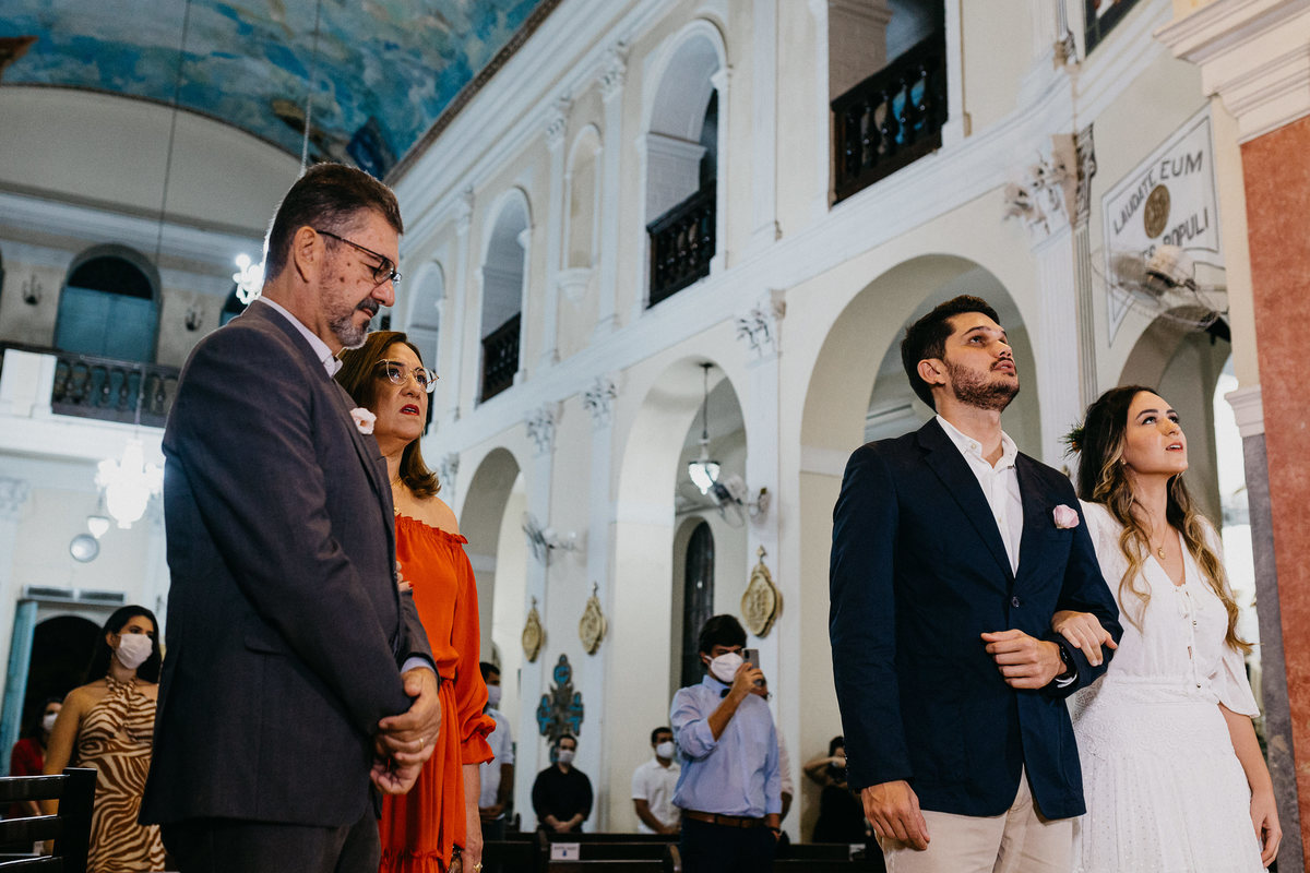 Casamento Fernanda e Guilherme Igreja das Graças Pandemia Fotografia de Casamento Recife SuperClick