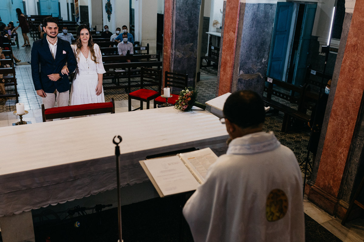 Casamento Fernanda e Guilherme Igreja das Graças Pandemia Fotografia de Casamento Recife SuperClick