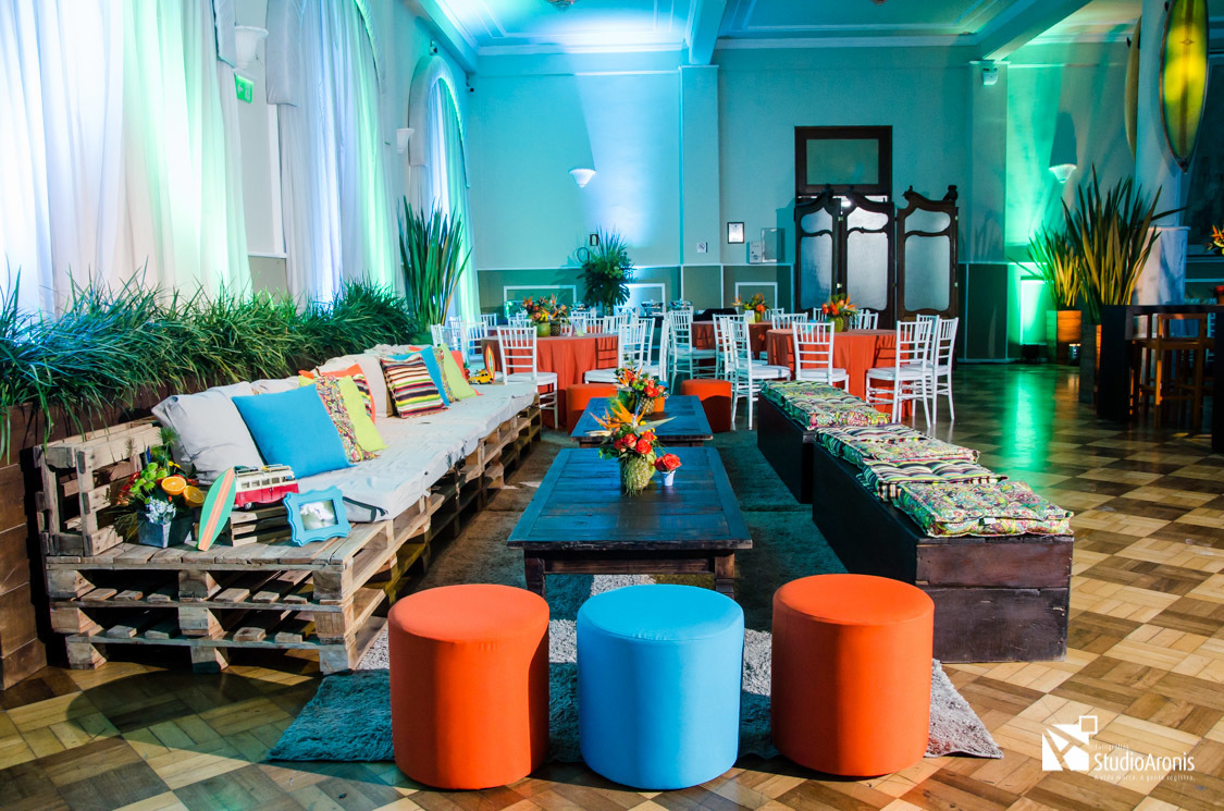 Organização, decoração e cerimonial Alla Festas e Eventos - Alla e Suanni Finkelstein - Festa de Bar Mitzvah no Leopoldina Juvenil de Porto Alegre RS