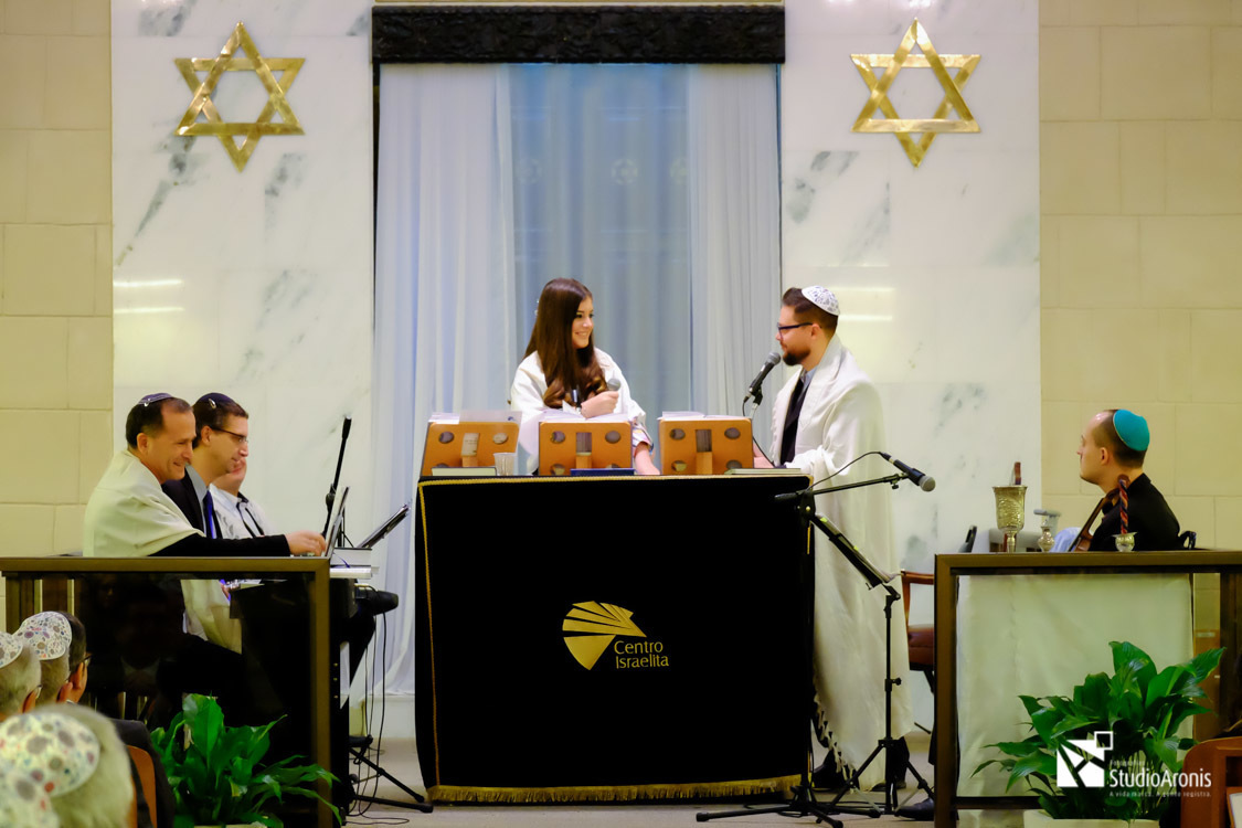 Cerimônia de Bat Mitzva - Rabino Marcos Perelmutter - Estrela de David - Studio Aronis