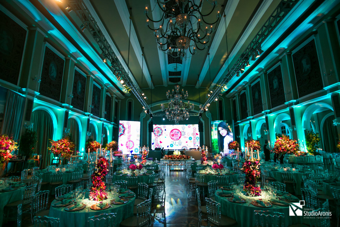 Salão Leopoldina - Festa de Bat Mitzvah - Alla Festas e Eventos - Alla e Suanni Finkelstein - Telões de Led - Studio Aronis