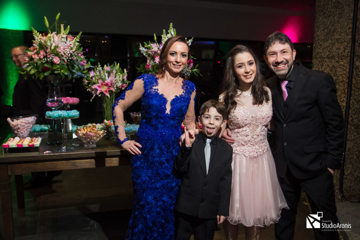 fotos de família em bat mitzvah - retratos de família - festas judaicas - eventos - vestido rosa
