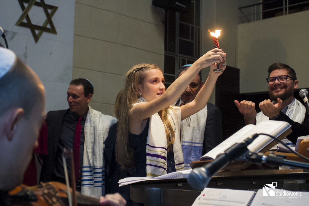 Cerimônia de Havdalá em Bat Mitzvah na Sinagoga Centro Israelita Rabino Marcos Perelmutter