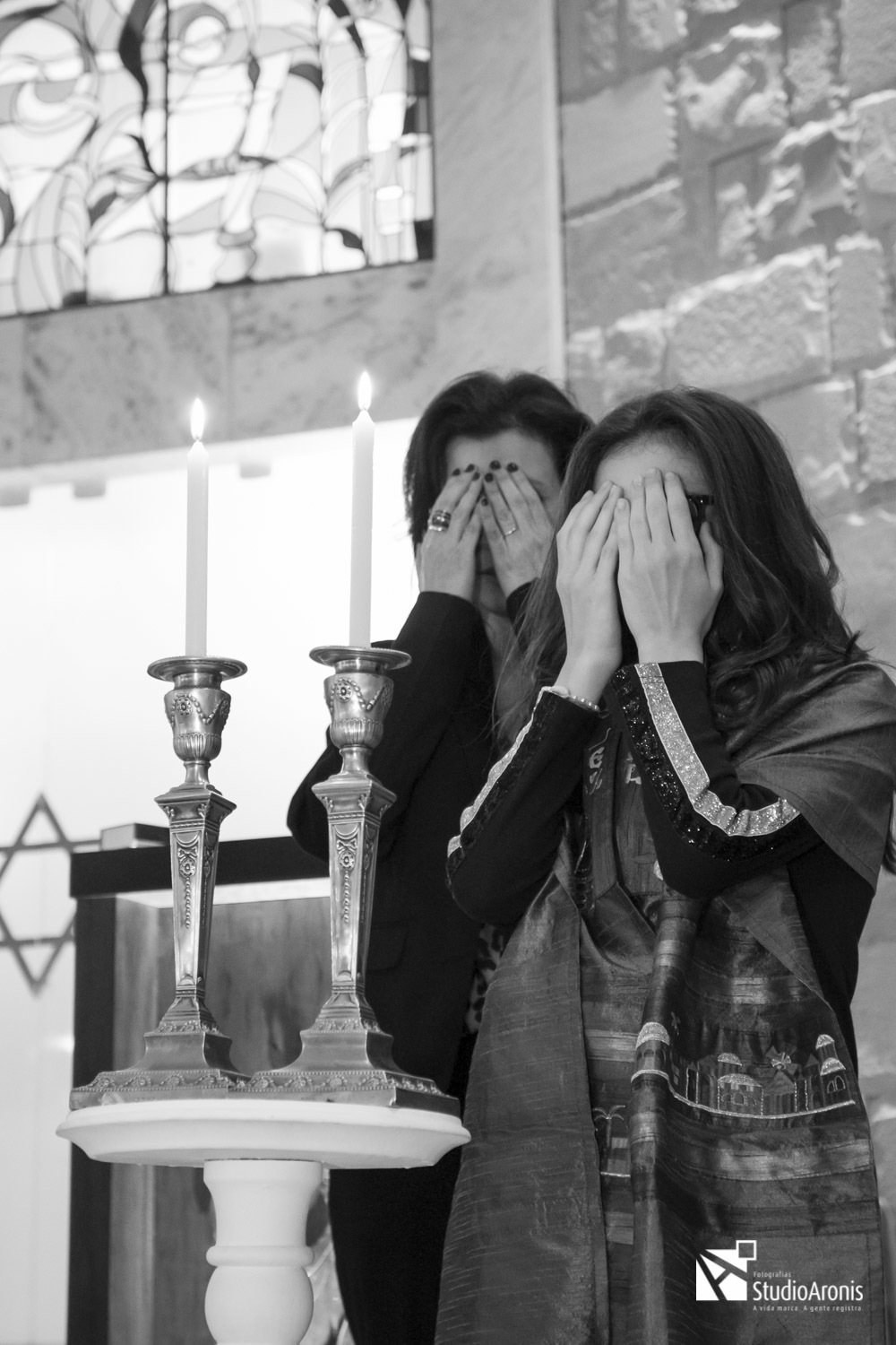 Bat Mitzvah Singagoga Sibra Porto Alegre Rio Grande do Sul Brasil Estrela de David Judaísmo Cerimônia Judaica Studio Aronis Shabat Velas 