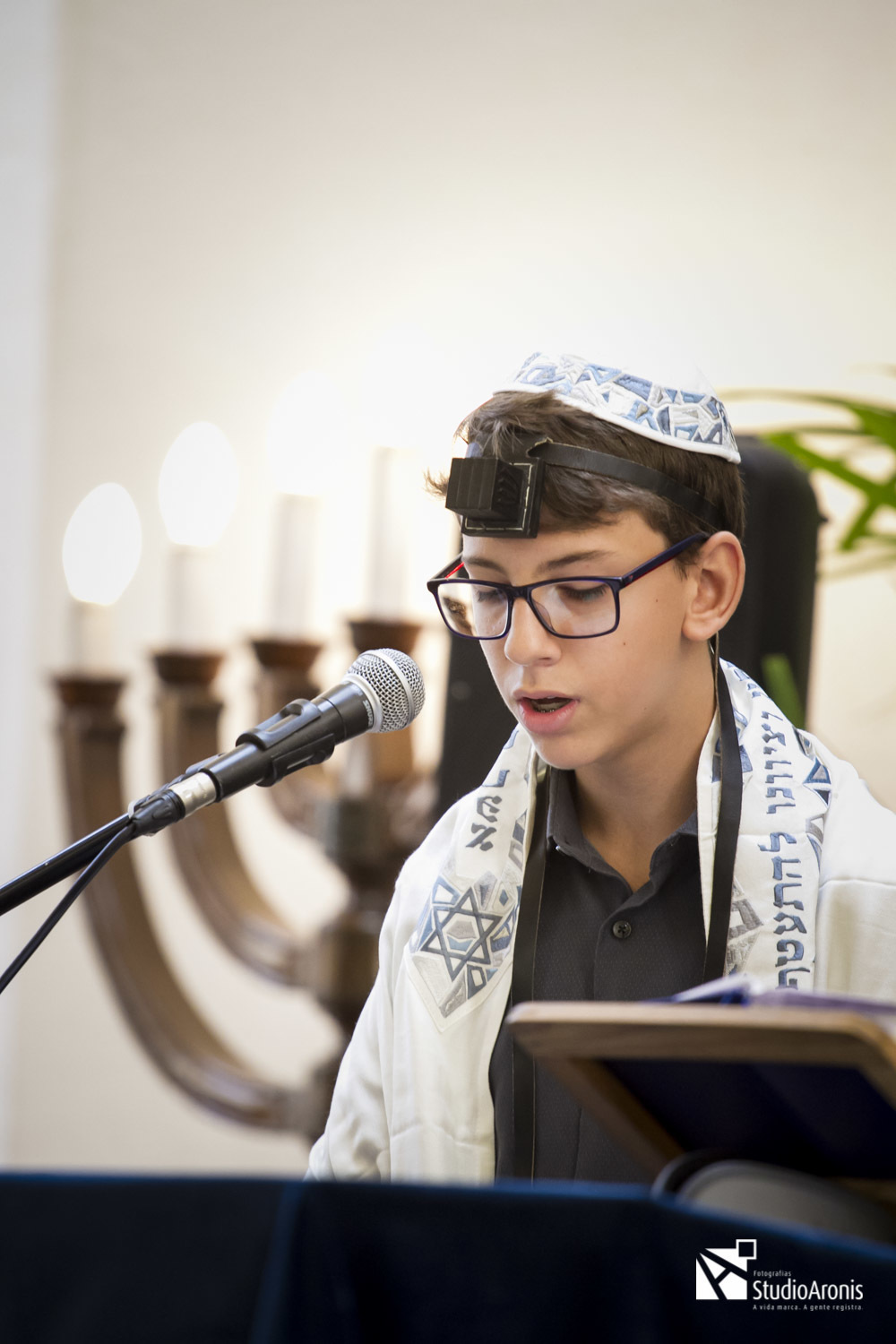 Bar Mitzvah - Sinagoga União Israelita - Porto Alegre - Bar Mitzva - Studio Aronis - Fotos - Judaísmo - Judaico - Tradição - tefilin - talid - kipá