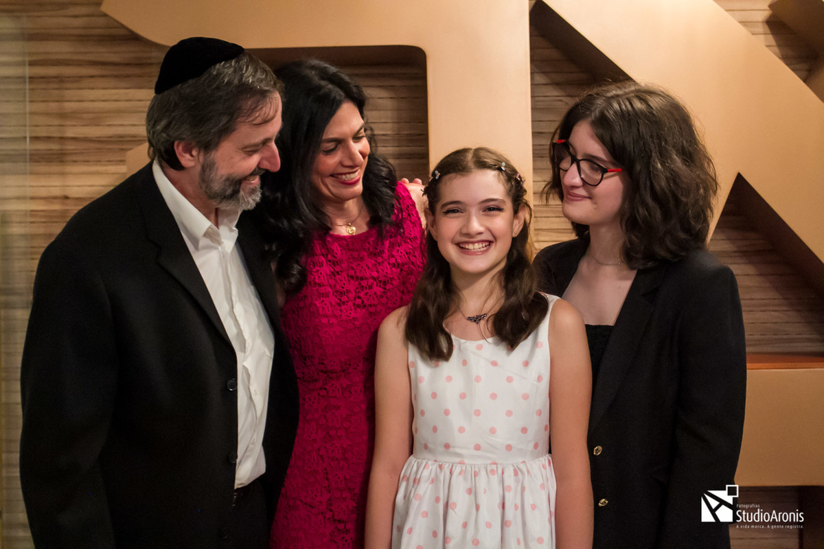Fotos com os pais bat mitzvah