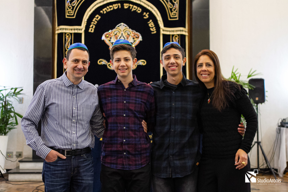 Fotos de Família em Bar Mitzvah Sinagoga União Israelita Porto Alegrense
