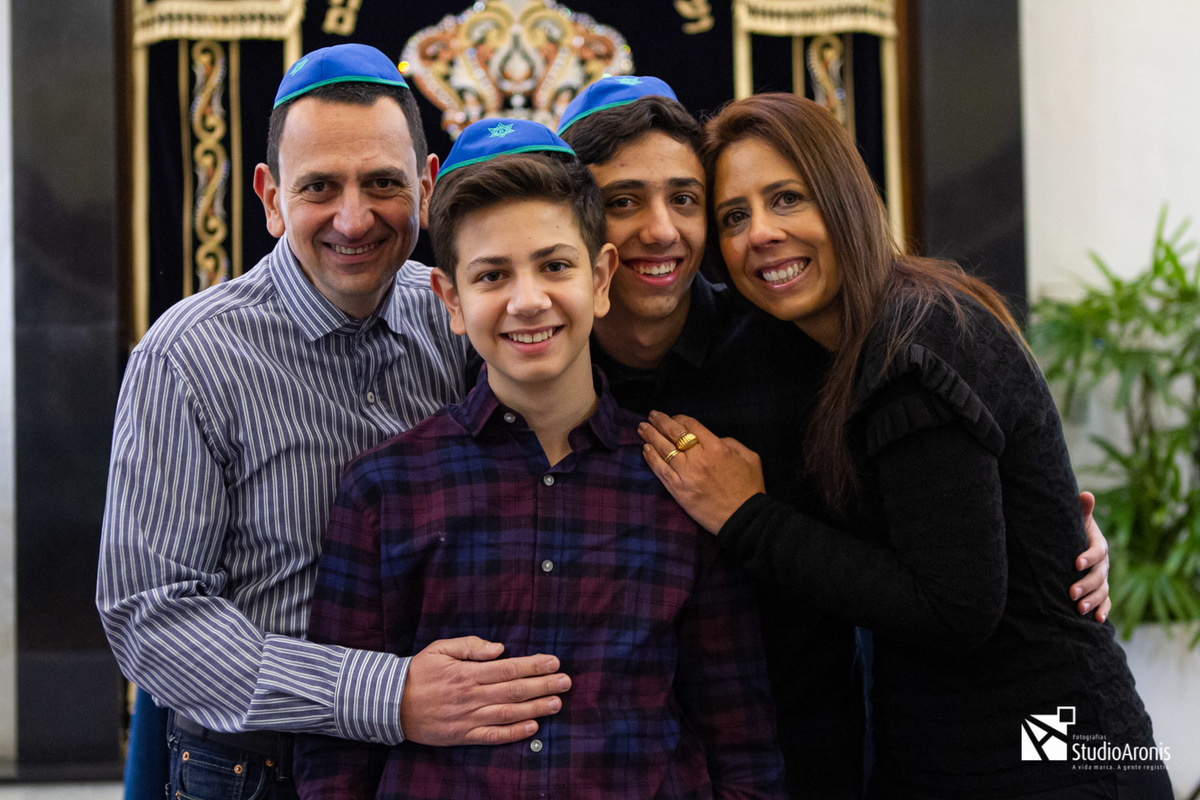 Fotos de Família em Bar Mitzvah Sinagoga União Israelita Porto Alegrense