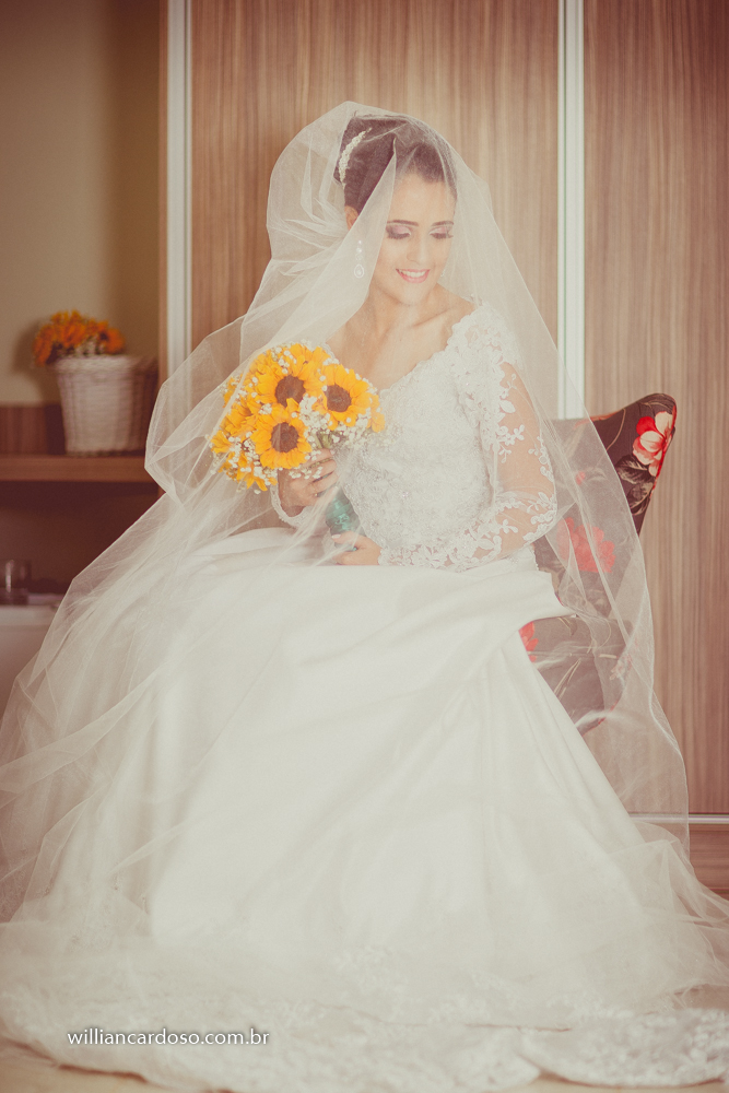 buque de girasol, buque de noiva