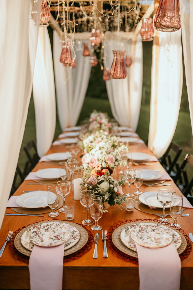 mesa de jantar de casamento