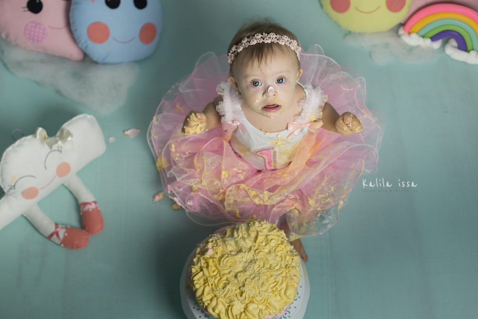 smash the cake no estúdio kalila issa tema chuva de amor da estrela laura sìndrome de down