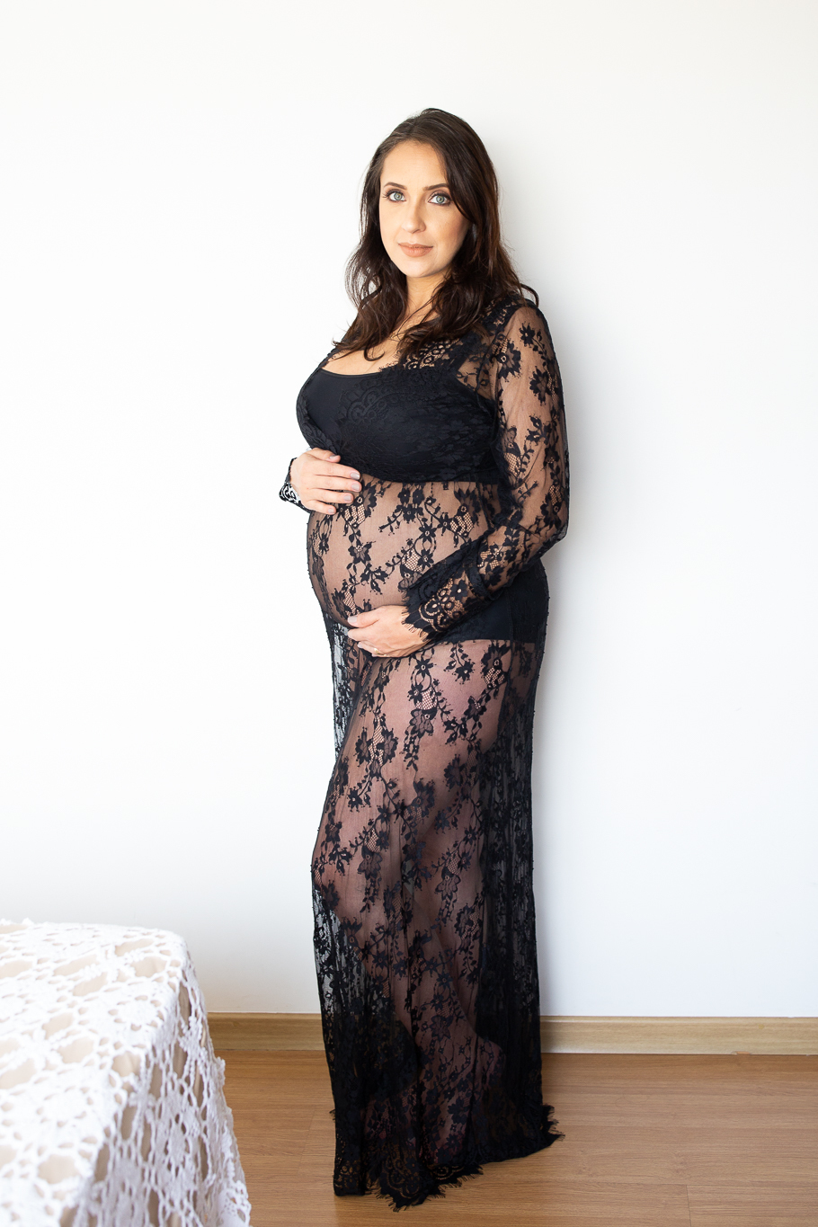 gestante de lingerie