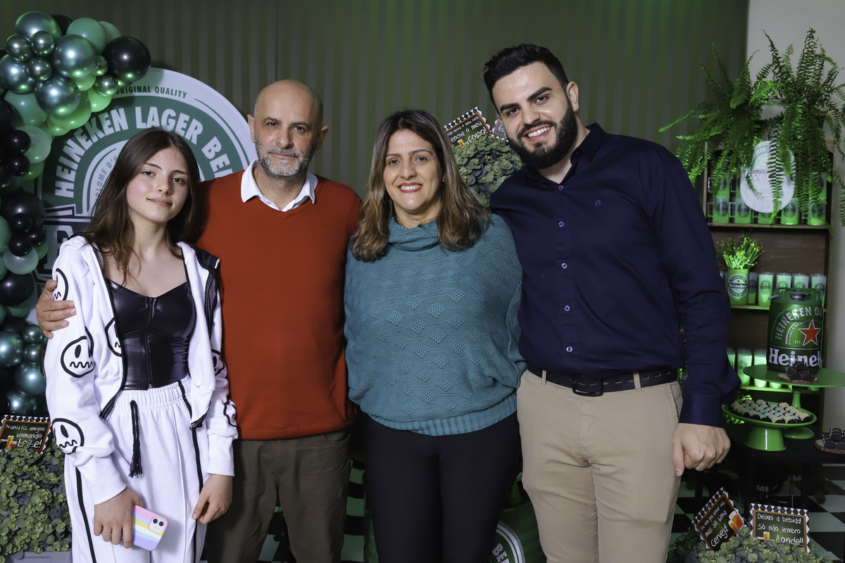 aniversariante com a família