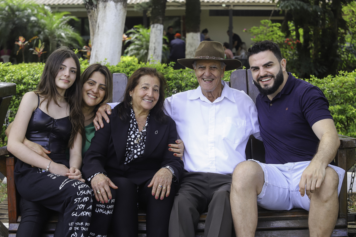 aniversariante com família