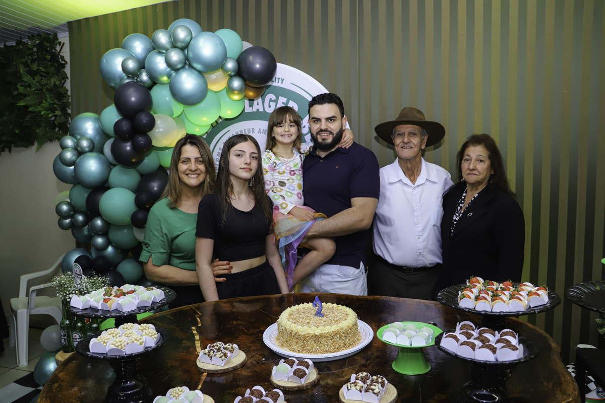 aniversariante com família