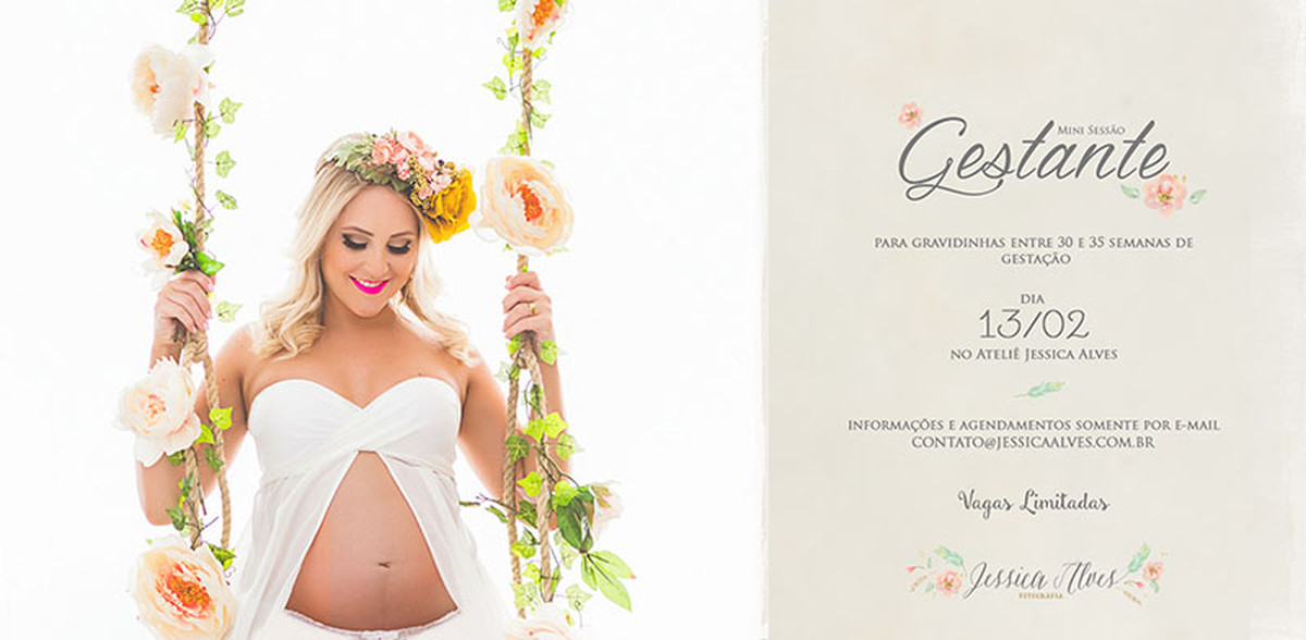 Mini Sessão Gestante | Dia 13.02 No Ateliê Jessica Alves