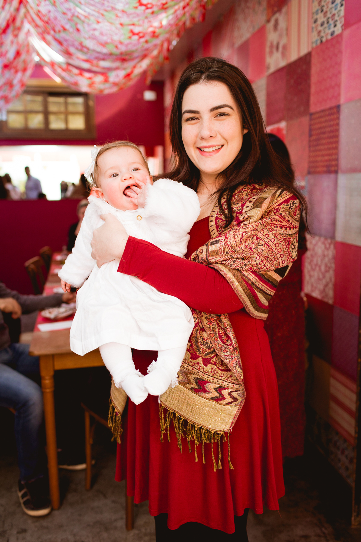 Almoço comemorativo ao batizado de uma criança no Carmina Bistrô. 