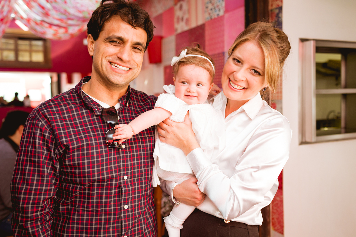 Almoço comemorativo ao batizado de uma criança no Carmina Bistrô. 
