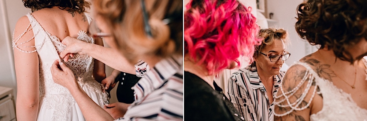 Casamento Mini Wedding na Chácara das Paineiras em Curitiba Casamento Mari e Lucas intimista, making of da noiva em casa com vestido da Madah Ateliê