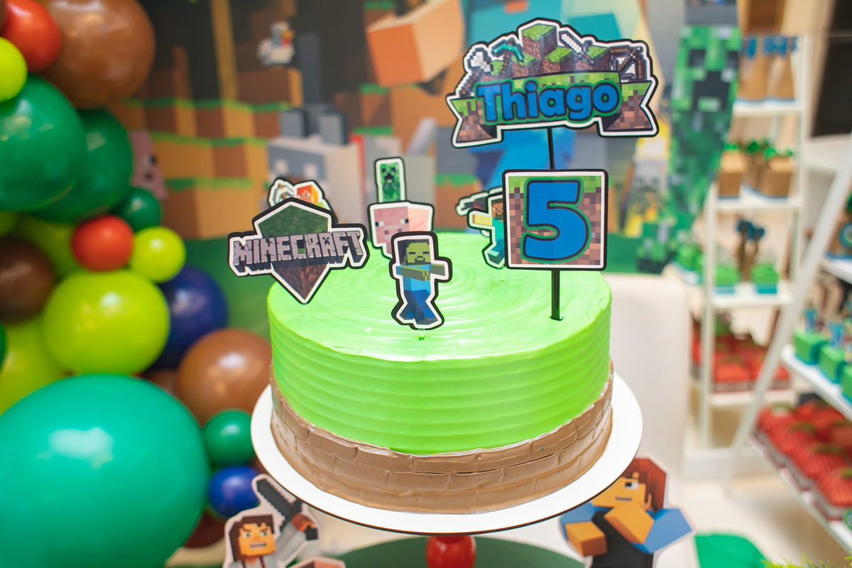 tema minecraft, fotografa de festa infantil florianopolis, fotografa florianopolis, fotografia infantil floripa, tema 5 anos, 