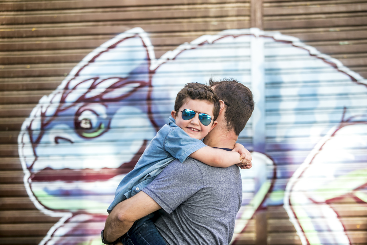 grafite, arte urbana, pai e filho