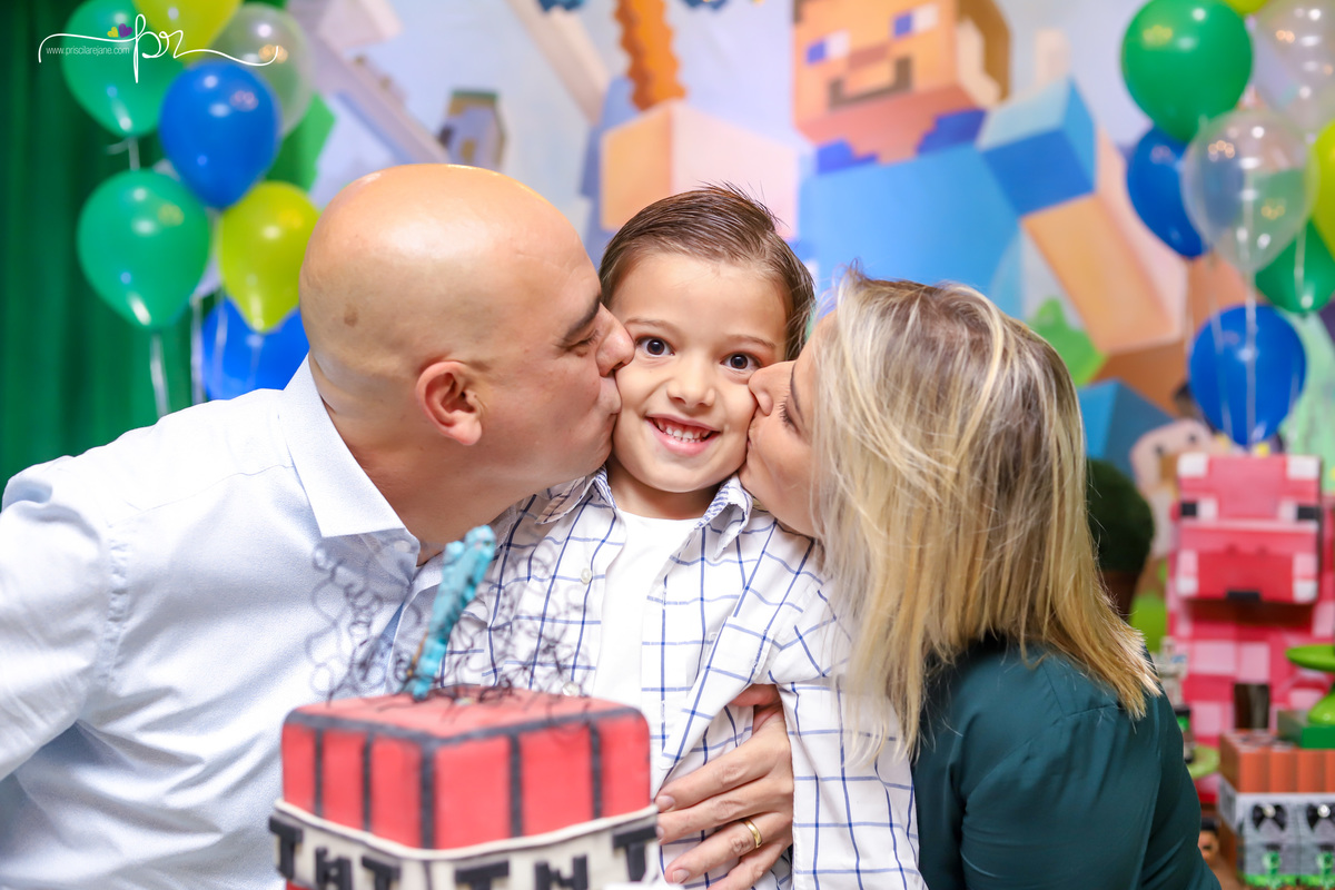 tema minicraft, festa infantil, clube do confete, casa de festas em florianopolis, fotografia infantil